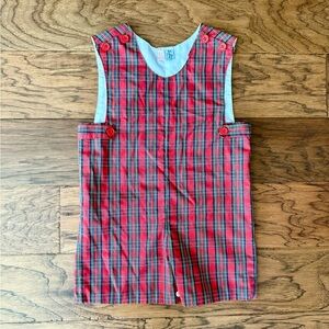 Boy’s Tartan Plaid John John Romper Size 3